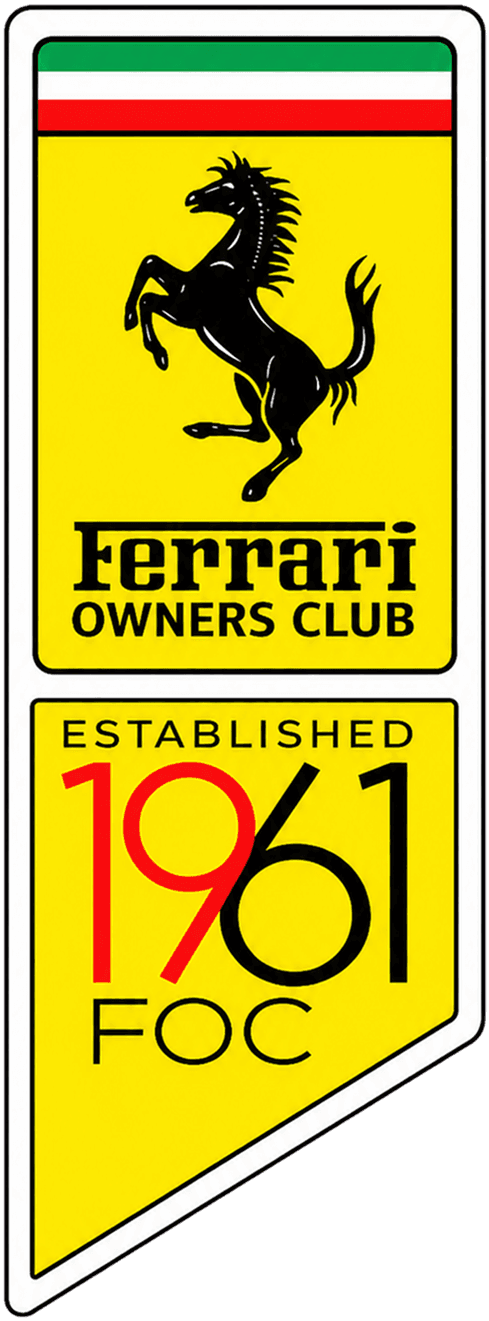 Ferrari Owners Club badge — established 1961